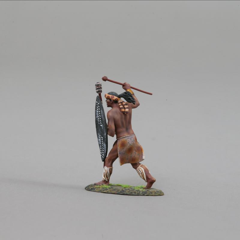 Zulu Warrior Charging with Knobkerrie Raised Over His Head--single figure--RETIRED--LAST ONE!! #3