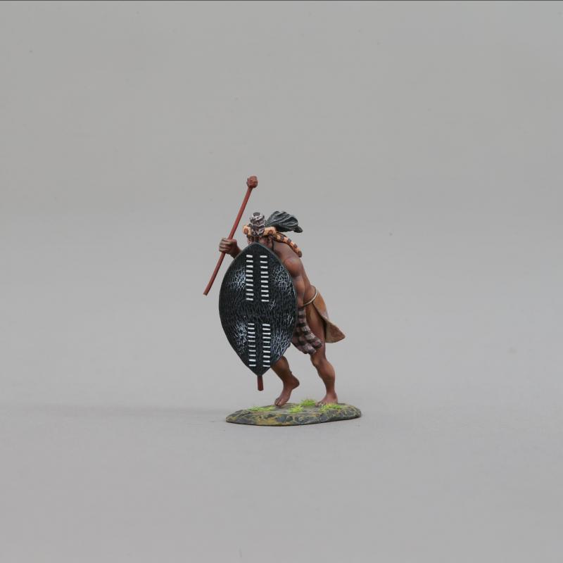 Zulu Warrior Charging with Knobkerrie Pointing Down--single figure--RETIRED--LAST ONE!! #2