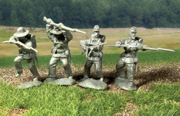 Image of American Civil War Confederates CHARGING -12 Figures in 4 poses with swappable heads - Gray