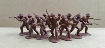 British at Far East:  Rifles Assault Section with Mk.III Turtle Helmets--makes 9 figures #0
