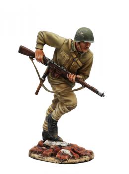 Image of Russian Infantry Running with Mosin Rifle--single figure