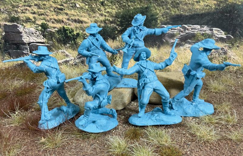 U.S. Cavalry Set #1 - 12 Figures in 6 Poses (Light Blue)  #1