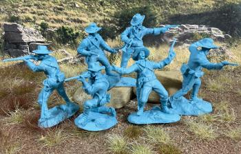 Image of U.S. Cavalry Set #1 - 12 Figures in 6 Poses (Light Blue) 