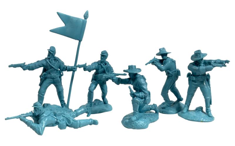 U.S. Cavalry Set #2--12 Figures in 6 Poses (Light Blue) - 4 left !  #2