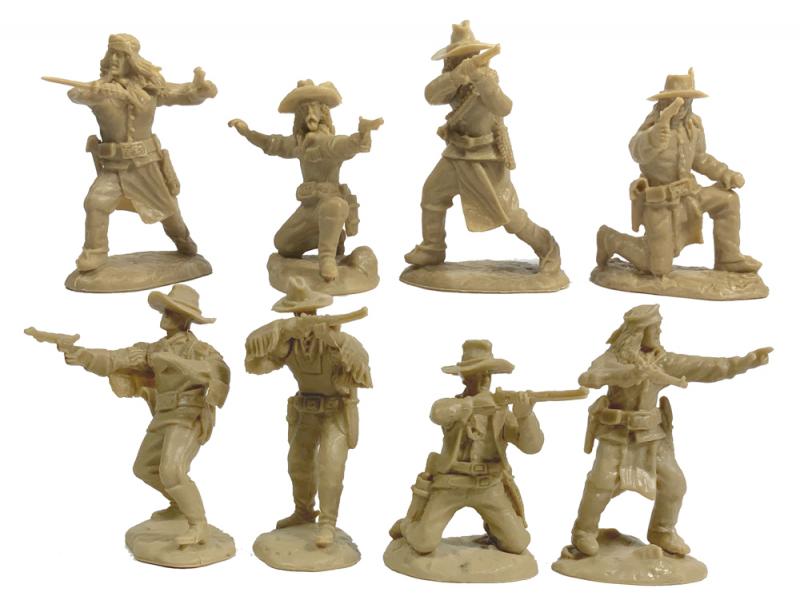 Cavalry and Apache Scouts (formerly PS004B)--8 figures in 8 Poses, Buckskin #2