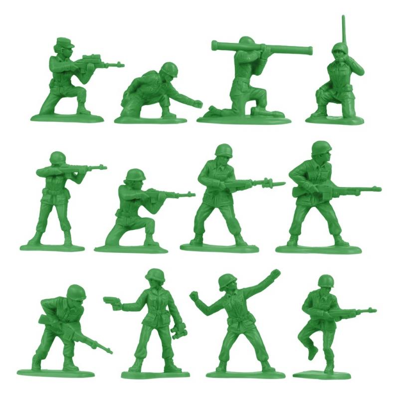 BMC Plastic Army Women (Bright Green)--36 piece Female Soldier Figures in Bright Green #2