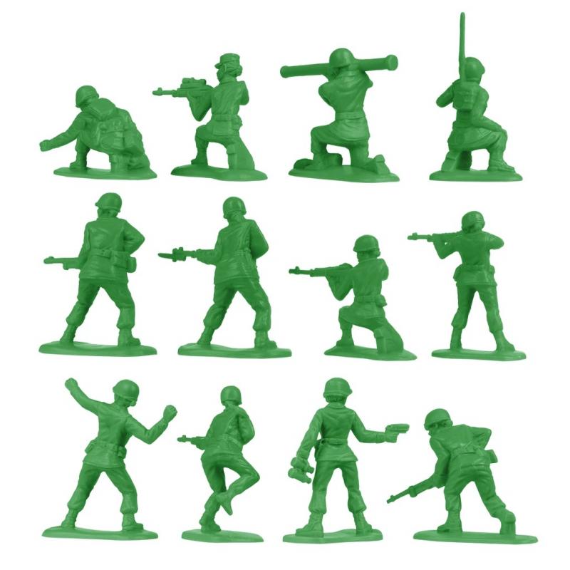 BMC Plastic Army Women (Bright Green)--36 piece Female Soldier Figures in Bright Green #3