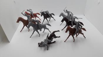 Image of Marx Reissue ACW Confederate Cavalry Rebel Charge - 8 figures, 8 Horses