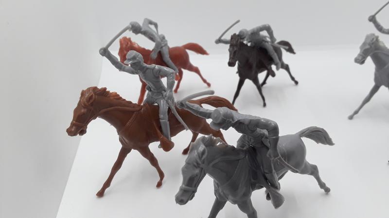 Marx Reissue ACW Confederate Cavalry Rebel Charge - 8 figures, 8 Horses #5