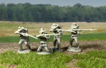 Image of Confederates Firing Line--12 figures, 4 different poses with swappable heads.