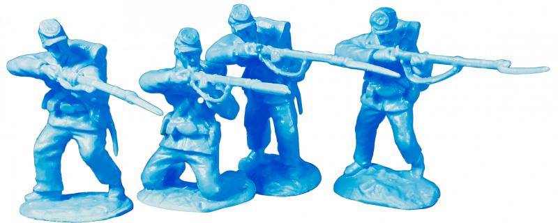 Union Firing Line --12 figures in 4 different poses w/swappable #2