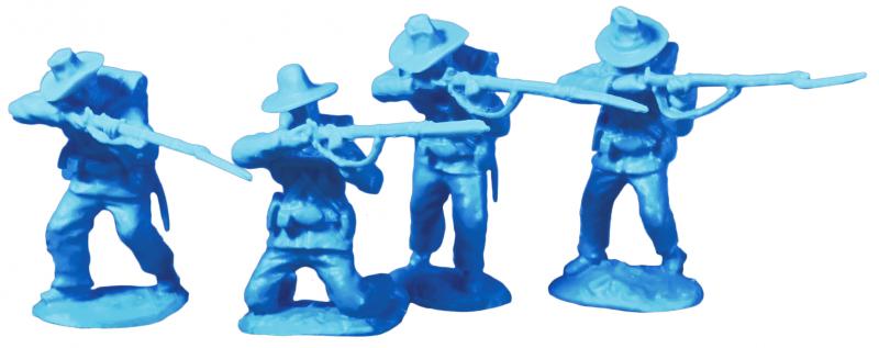 Union Firing Line --12 figures in 4 different poses w/swappable #3