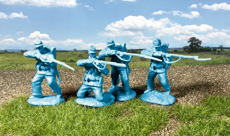 Union Firing Line --12 figures in 4 different poses w/swappable #1