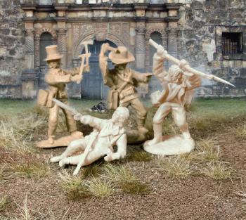 Alamo Defenders #1--16 in 4 poses, Grey & Tan with plug in parts Alamo Defenders #1--16 in 4 poses, Grey & Tan with plug in parts #31743