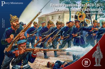 Image of Prussian Infantry Advancing, Franco-Prussian War, 1870-1871--thirty-nine 28mm plastic figures plus casualties.