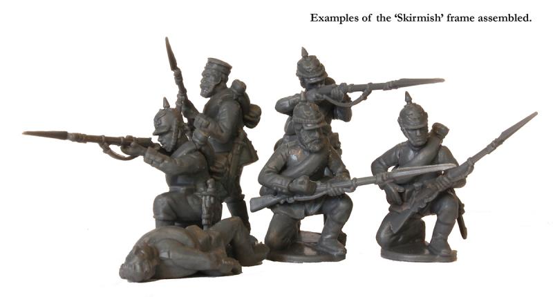 Prussian Skirmish Line, Franco-Prussian War, 1870-1871--thirty-nine 28mm plastic figures plus casualties. #2