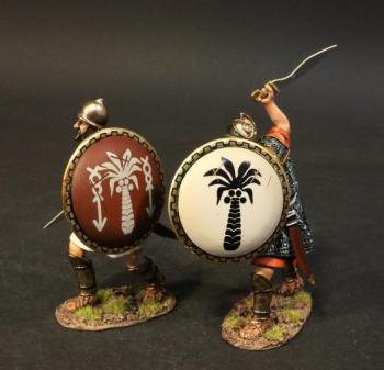Carthaginian Infantry with Swords (black palm tree on white shield, white palm tree and designs on red shield), The Carthaginians, Armies and Enemies of Ancient Rome--two figures #0