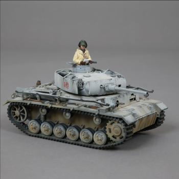 Image of Winter Panzer III 'M' (Turret #412) with Commander and removable side skirts--RETIRED--LAST ONE!! Image of Winter Panzer III 'M' (Turret #412) with Commander and removable side skirts--RETIRED--LAST ONE!!