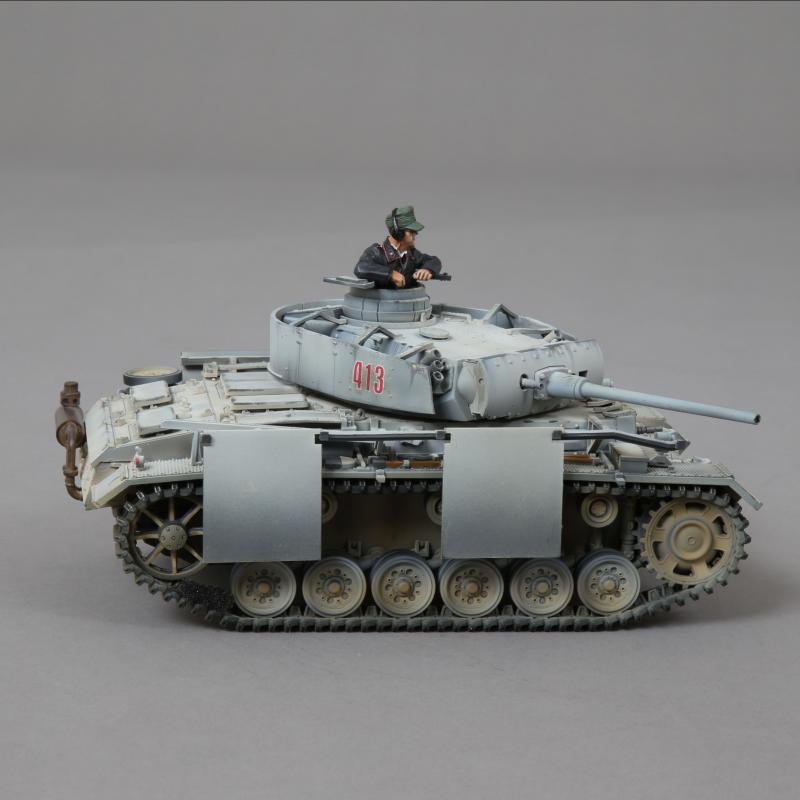 Winter Panzer III 'M' (Turret #413) with Commander and removable side skirts--RETIRED--LAST TWO!! #1