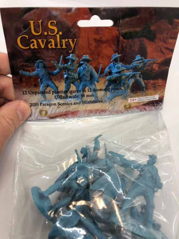 U.S. Cavalry Set #1 and Set #2- 12 Figures in12 Poses (Light Blue) combo set #1