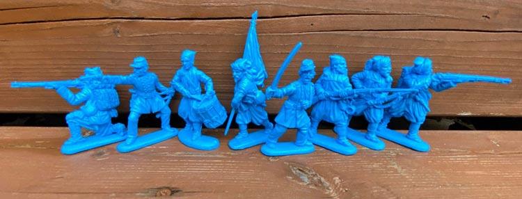 American Civil War Zouaves (Medium Blue) - 8 in 8 poses  #2