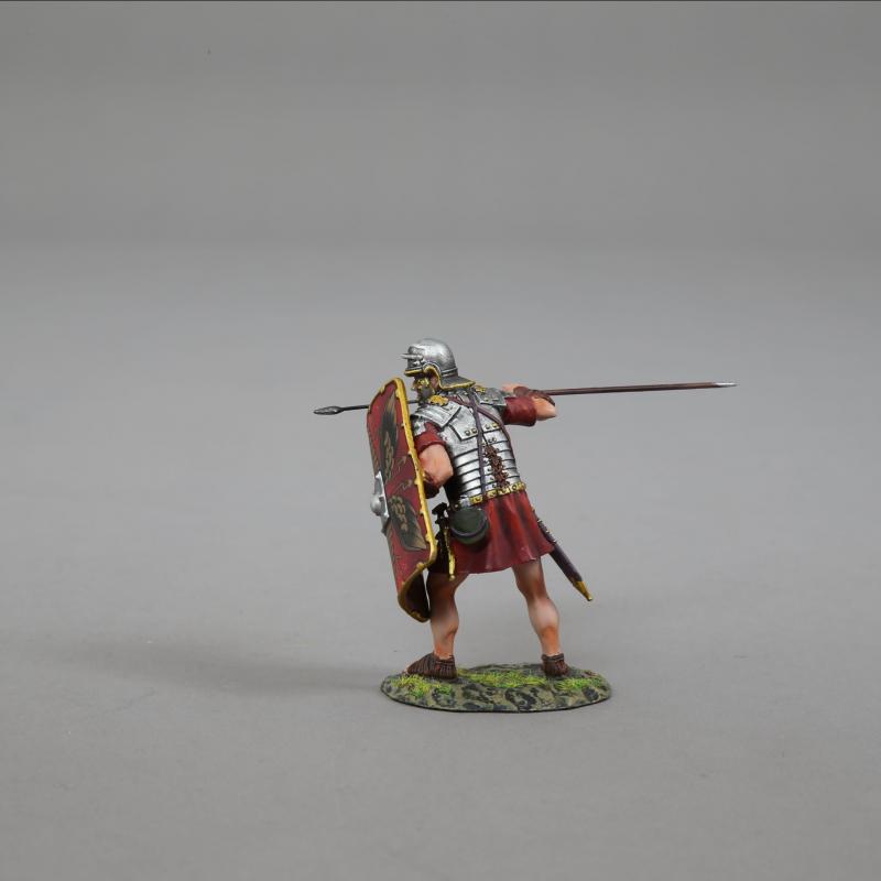 Legionnaire Preparing to Lunge with Pilum (red shield)--single Roman Legionnaire figure--RETIRED--LAST ONE!! #3