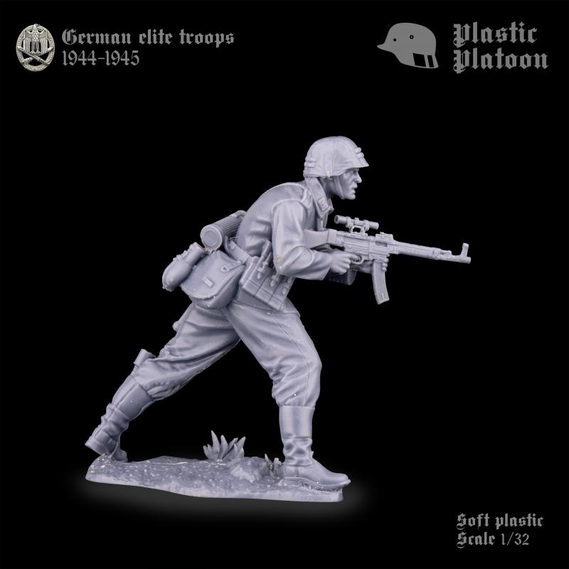 German Elite Infantry(Waffen SS)--6 figures in 6 poses  #3