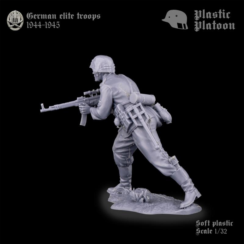 German Elite Infantry (Waffen SS)--6 figures in 6 poses  #4