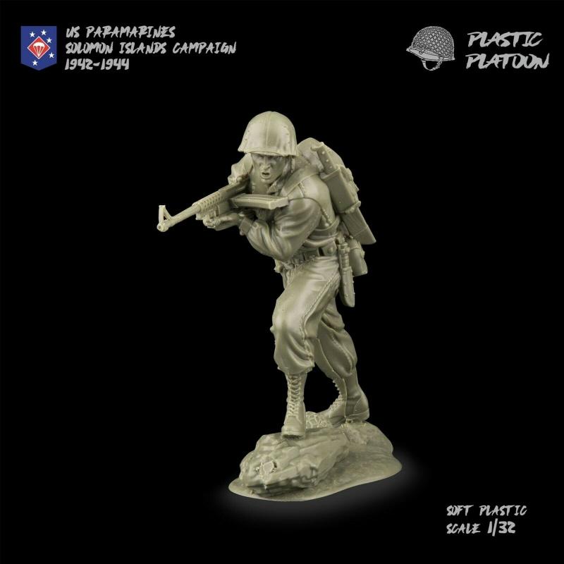 U.S. Para Marines in Action--7 figures in 7 Poses (olive drab)--AWAITING RESTOCK. #3