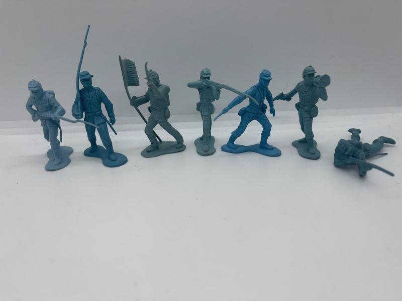 Marx Original Union Infantry (Light Blue Plastic) 52 Figures  #1