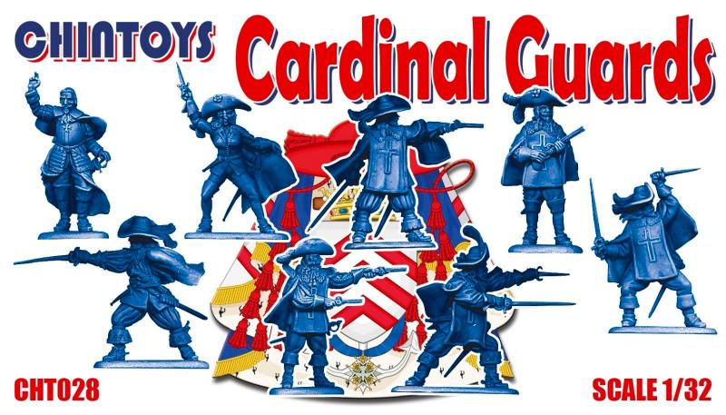The Cardinal and his Guards--8 figures in 8 poses (Gray plastic)--Waiting for Restock! #1