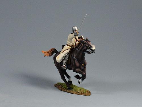 Knights Templar Charging with Sabre--Single Medieval Mounted Figure #3
