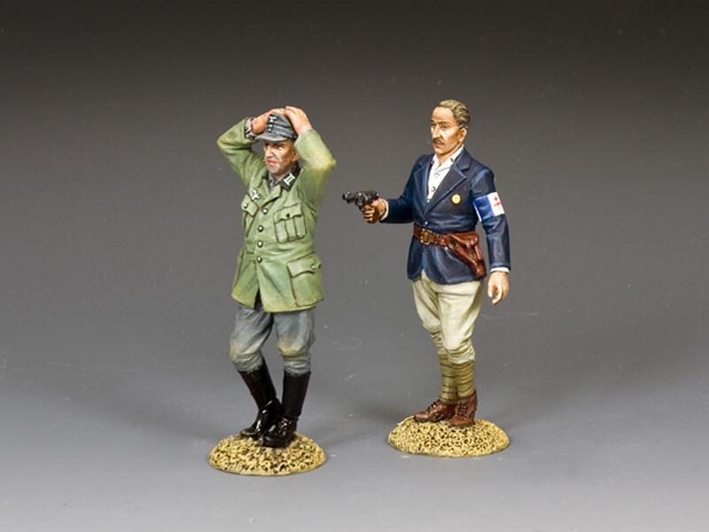 "Turning The Tables"--WWII French resistance figure and German POW figure #1