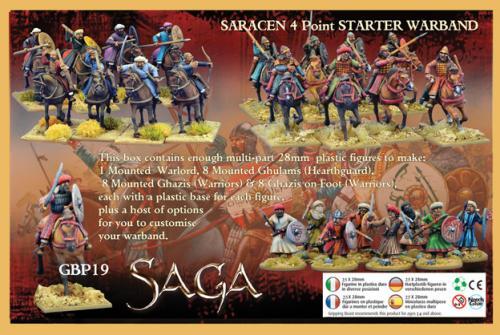 Plastic Saracen SAGA Starter Warband (4 points)--25 unpainted unassembled 28mm hard plastic multi-pose miniatures. #2