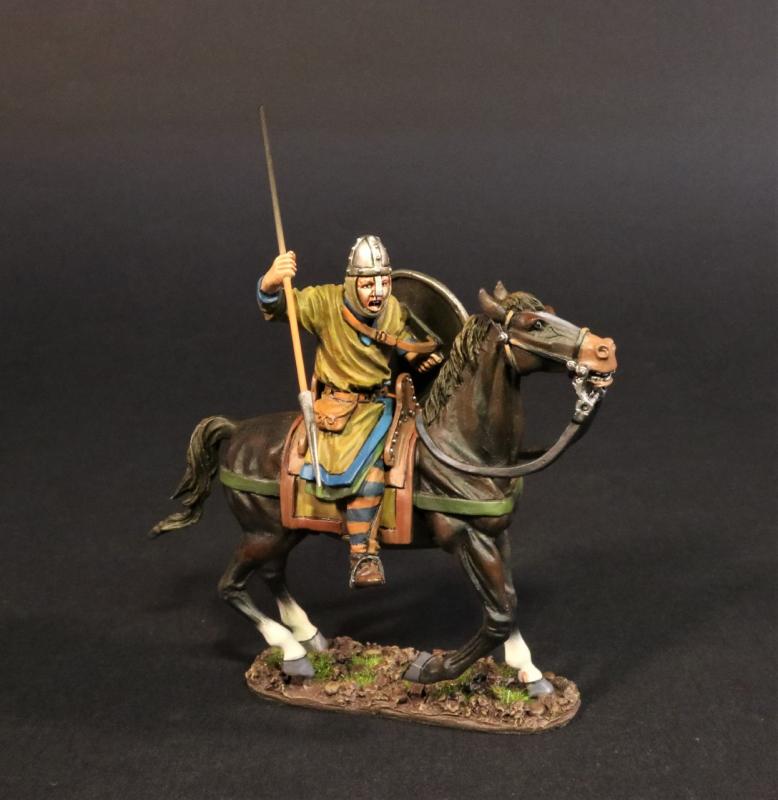 Breton Cavalry Thrusting Spear down (yellow kite shield), The Norman Army, The Age of Arthur--single mounted figure with spear #1