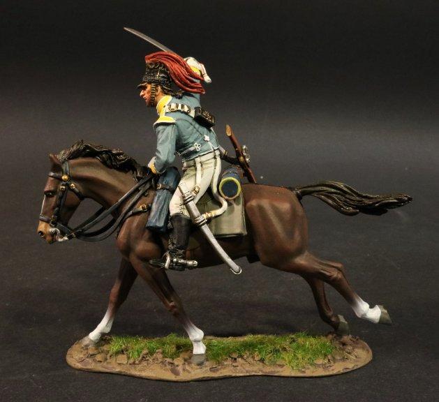 Light Dragoon (sword extended up to the right), 19th Regiment of Light Dragoons, The Battle of Assaye, 1803, Wellington in India--single mounted figure #2