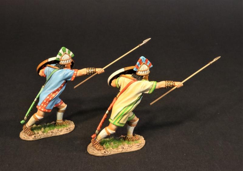 Trojan Warrior thrusting spear up and forward (TWT-22A & TWT-22B), Troy and Her Allies, The Trojan War--two figures with spears #2
