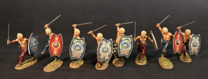 Iceni Warriors Booster Set (two of each of IC-07B, 08B, 09B, & 10B), Armies and Enemies of Ancient Rome--eight figures #1