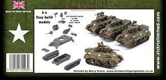 M5A1 Stuart Light Tank--six 1:144 scale tanks (unpainted plastic kit) #2