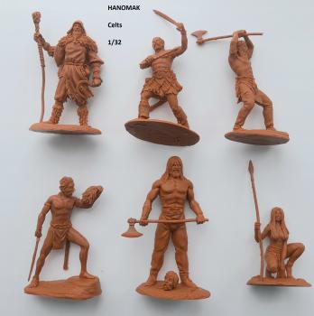 Celts and Barbarians--6 figures in 6 poses (tan)--Awaiting Restock. Celts and Barbarians--6 figures in 6 poses (tan)--Awaiting Restock. #45467