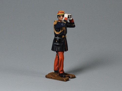 French Grenadier Officer w/Binos Standing on Barrel --Single Figure #3