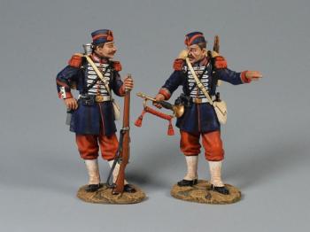 Image of French Grenadiers Talking--Two Figures