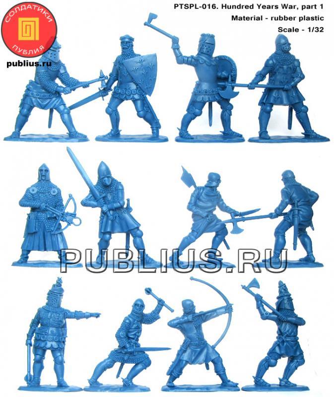 Medieval 100 Years War (RED)--12 figures in 12 poses--TWO IN STOCK. #1