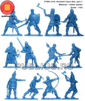 Image of Medieval 100 Years War (RED)--12 figures in 12 poses -- LAST ONE!
