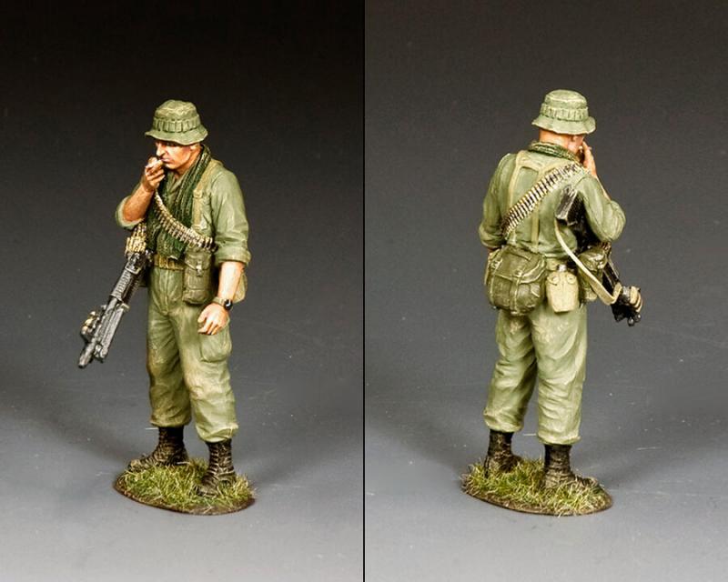 "Smoke Break"--single Vietnam-era Australian infantryman with M60 machine gun #2