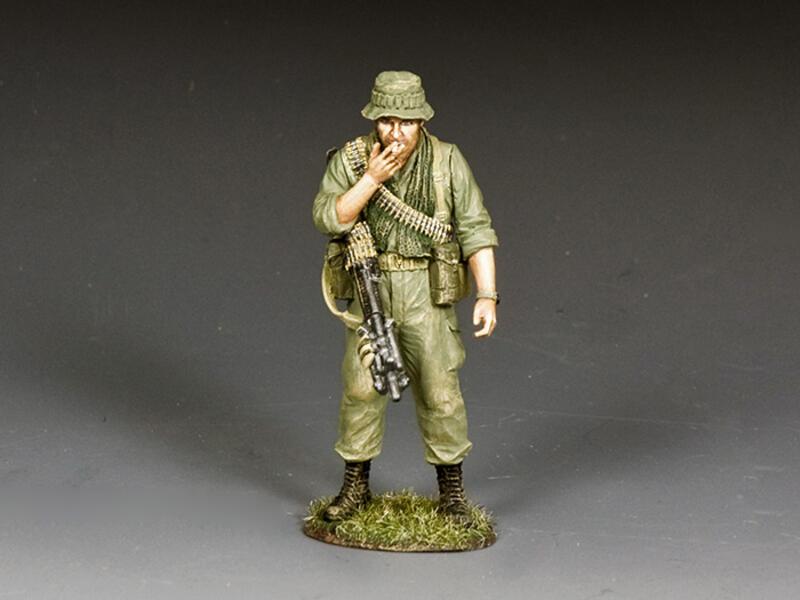 "Smoke Break"--single Vietnam-era Australian infantryman with M60 machine gun #1