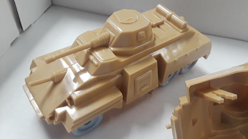 60mm Marx Armored Cars x 2 with Grey Marx Wheels, Desert Yellow, HP--RETIRED -- LAST FEW!! #2