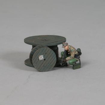 Image of Black Telefunken Cable Drum--1 large electrical wire cable drum and 1 smaller drum--RETIRED--LAST ONE!! Image of Black Telefunken Cable Drum--1 large electrical wire cable drum and 1 smaller drum--RETIRED--LAST ONE!!