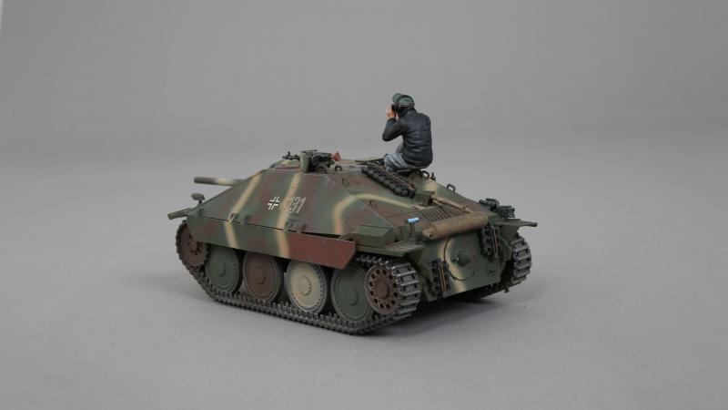 Hetzer in Three-Tone Camouflage with serial number '131' on side--tank and tank commander figure -- LAST FEW! #3