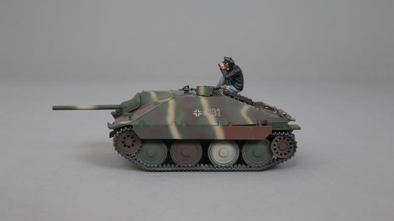 Hetzer in Three-Tone Camouflage with serial number '131' on side--tank and tank commander figure -- LAST FEW! #4